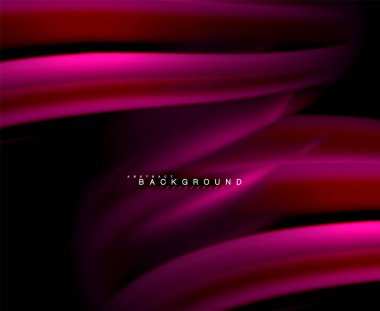 Neon parlayan dalga, sihirli enerji ve ışık arka plan. Vektör duvar kağıdı şablonu