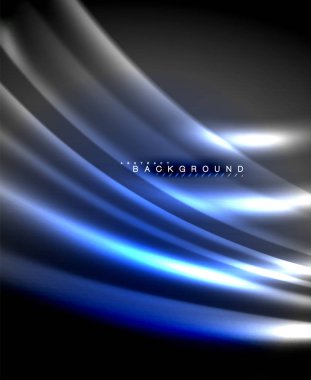 Neon parlayan techno hatları, yüksek teknoloji fütüristik arka plan şablonu kare şekilleri ile