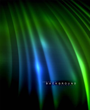 Neon parlayan techno hatları, yüksek teknoloji fütüristik arka plan şablonu kare şekilleri ile