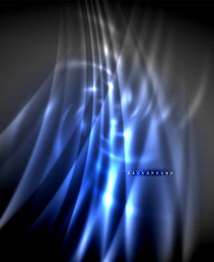 Neon parlayan techno hatları, yüksek teknoloji fütüristik arka plan şablonu kare şekilleri ile