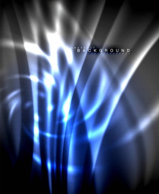 Neon parlayan techno hatları, yüksek teknoloji fütüristik arka plan şablonu kare şekilleri ile