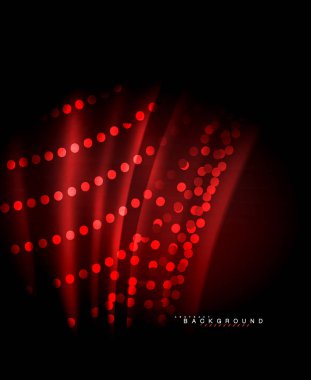 Neon parlayan tekno çizgiler, kare şekilli ileri teknoloji soyut arka plan şablonu. vektör illüstrasyonu