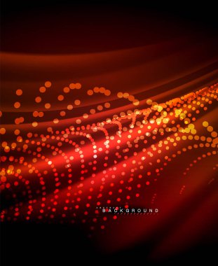 Neon parlayan techno hatları, yüksek teknoloji fütüristik arka plan şablonu kare şekilleri ile