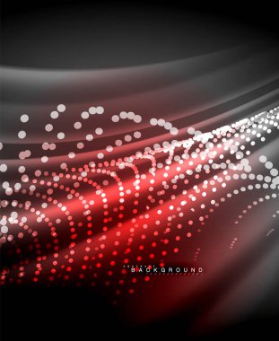 Neon parlayan techno hatları, yüksek teknoloji fütüristik arka plan şablonu kare şekilleri ile