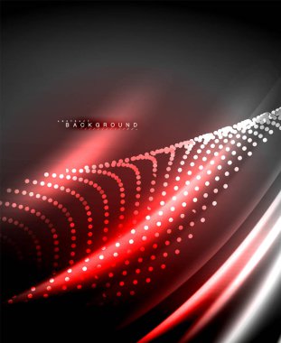 Neon parlayan techno hatları, yüksek teknoloji fütüristik arka plan şablonu kare şekilleri ile