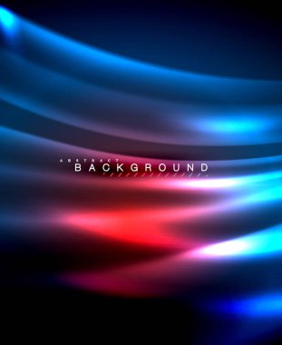 Neon parlayan tekno çizgiler, kare şekilli ileri teknoloji soyut arka plan şablonu. vektör illüstrasyonu