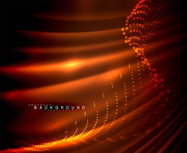 Neon parlayan techno hatları, yüksek teknoloji fütüristik arka plan şablonu kare şekilleri ile