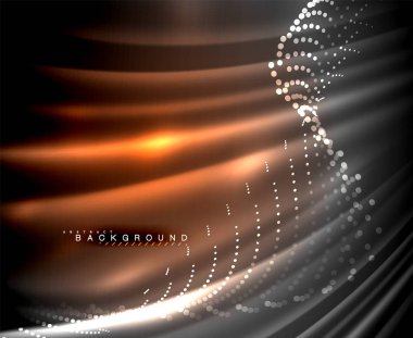 Neon parlayan techno hatları, yüksek teknoloji fütüristik arka plan şablonu kare şekilleri ile