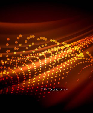 Neon parlayan techno hatları, yüksek teknoloji fütüristik arka plan şablonu kare şekilleri ile