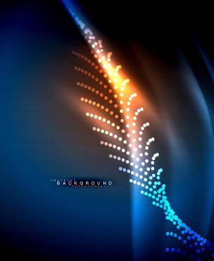 Neon parlayan techno hatları, yüksek teknoloji fütüristik arka plan şablonu kare şekilleri ile