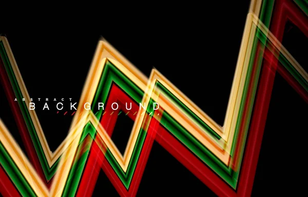 Sıvı çok renkli çizgilerle oluşturulan geometrik şekiller