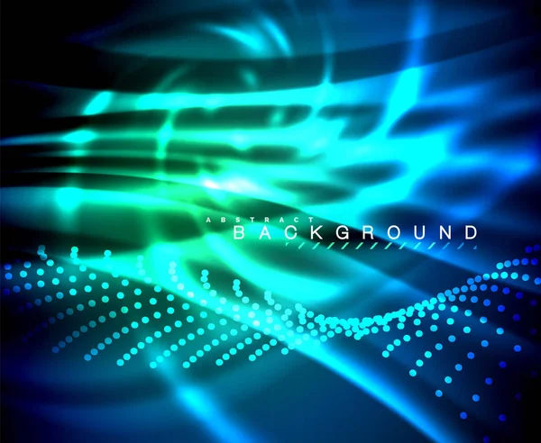 Neon parlayan techno hatları, yüksek teknoloji fütüristik arka plan şablonu kare şekilleri ile