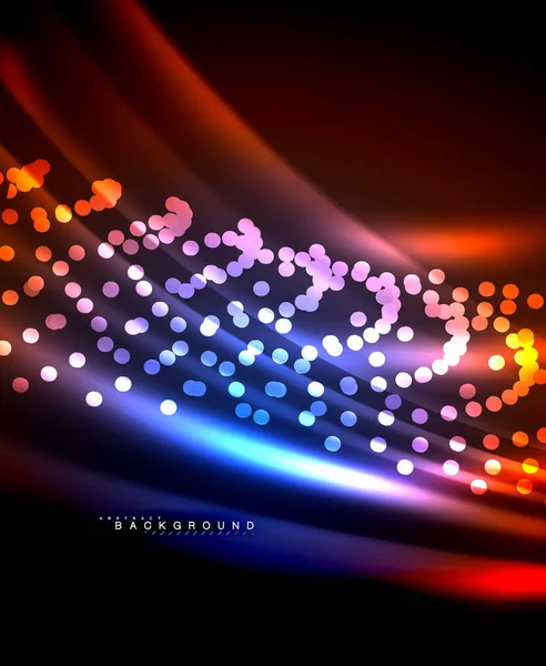 Neon parlayan techno hatları, yüksek teknoloji fütüristik arka plan şablonu kare şekilleri ile