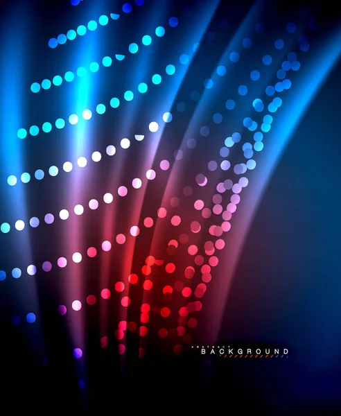 Neon parlayan techno hatları, yüksek teknoloji fütüristik arka plan şablonu kare şekilleri ile