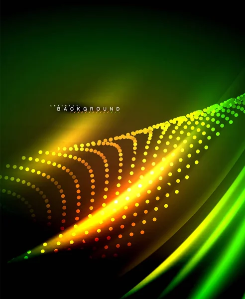 Neon parlayan techno hatları, yüksek teknoloji fütüristik arka plan şablonu kare şekilleri ile