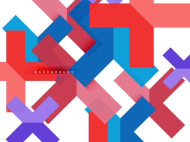 Çok renkli soyut geometrik şekiller, geometri arka plan web afiş için