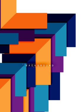 Çok renkli soyut geometrik şekiller, geometri arka plan web afiş için