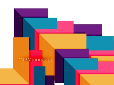 Çok renkli soyut geometrik şekiller, geometri arka plan web afiş için