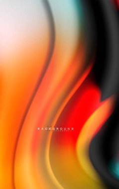 Sıvı sıvı renkler tasarım, renkli mermer veya plastik dalgalı doku arka plan, siyah, iş veya teknoloji sunu veya web broşür için parlak renkli öğeleri kapak tasarımı, duvar kağıdı