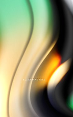 Sıvı sıvı renkler tasarım, renkli mermer veya plastik dalgalı doku arka plan, siyah, iş veya teknoloji sunu veya web broşür için parlak renkli öğeleri kapak tasarımı, duvar kağıdı