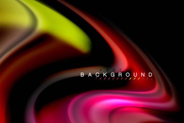 Sıvı sıvı renkler tasarım, renkli mermer veya plastik dalgalı doku arka plan, siyah, iş veya teknoloji sunu veya web broşür için parlak renkli öğeleri kapak tasarımı, duvar kağıdı