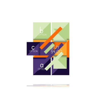 Kare seçeneğinin Infographic afiş. Bilgi ve veri görselleştirme, geometrik tasarım