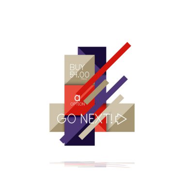 Kare seçeneğinin Infographic afiş. Bilgi ve veri görselleştirme, geometrik tasarım