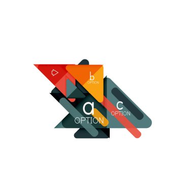 Üçgen veri görselleştirme tasarım, seçenek Infographic düzen