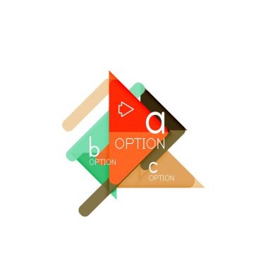 Üçgen veri görselleştirme tasarım, seçenek Infographic düzen