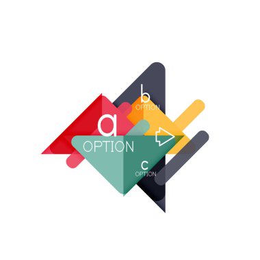 Üçgen veri görselleştirme tasarım, seçenek Infographic düzen