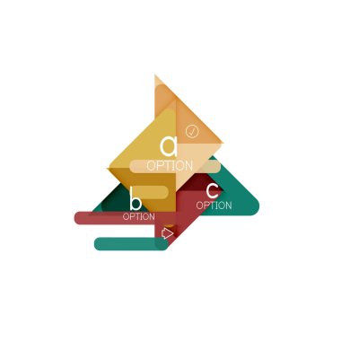 Üçgen veri görselleştirme tasarım, seçenek Infographic düzen