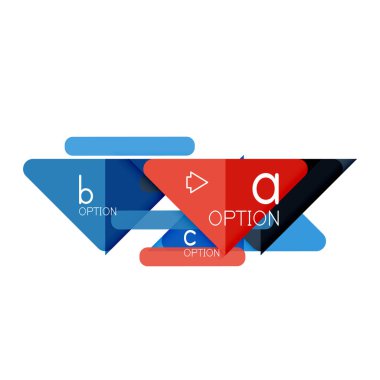 Üçgen veri görselleştirme tasarım, seçenek Infographic düzen