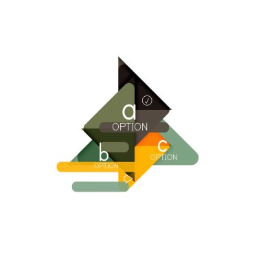 Üçgen veri görselleştirme tasarım, seçenek Infographic düzen