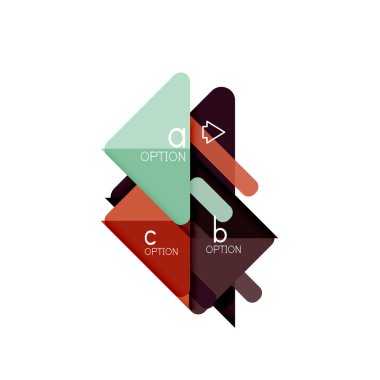 Üçgen veri görselleştirme tasarım, seçenek Infographic düzen