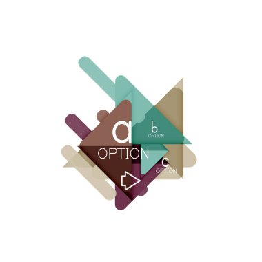 Üçgen veri görselleştirme tasarım, seçenek Infographic düzen