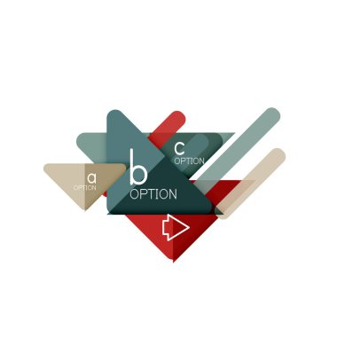 Üçgen veri görselleştirme tasarım, seçenek Infographic düzen