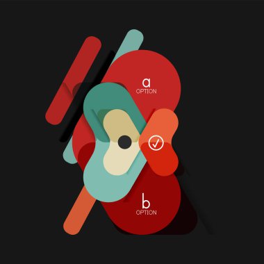 Düz tasarım geometrik infographics, ok şekli vektör etiket veya etiket, Fiyat etiketleri, promosyon rozet, simgesi tasarım, kağıt tarzı düzeni verileri grafik görselleştirme adım adım süreci için için teklif