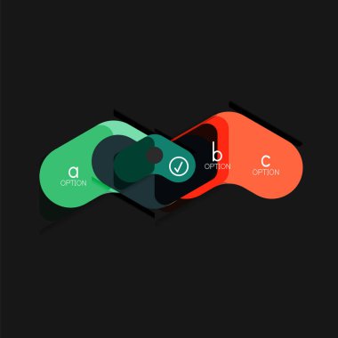 Düz tasarım geometrik infographics, ok şekli vektör etiket veya etiket, Fiyat etiketleri, promosyon rozet, simgesi tasarım, kağıt tarzı düzeni verileri grafik görselleştirme adım adım süreci için için teklif