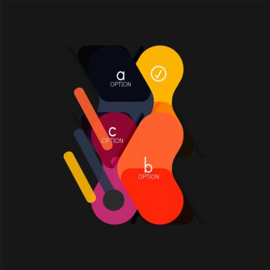 Düz tasarım geometrik infographics, ok şekli vektör etiket veya etiket, Fiyat etiketleri, promosyon rozet, simgesi tasarım, kağıt tarzı düzeni verileri grafik görselleştirme adım adım süreci için için teklif