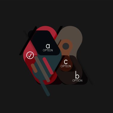 Düz tasarım geometrik infographics, ok şekli vektör etiket veya etiket, Fiyat etiketleri, promosyon rozet, simgesi tasarım, kağıt tarzı düzeni verileri grafik görselleştirme adım adım süreci için için teklif