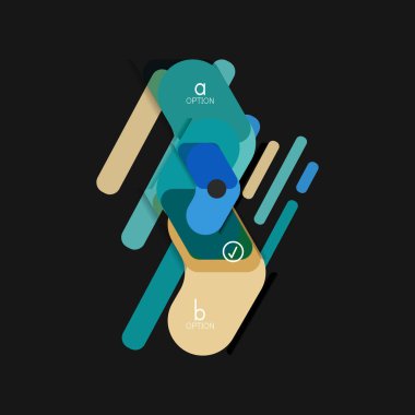 Düz tasarım geometrik infographics, ok şekli vektör etiket veya etiket, Fiyat etiketleri, promosyon rozet, simgesi tasarım, kağıt tarzı düzeni verileri grafik görselleştirme adım adım süreci için için teklif