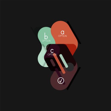 Düz tasarım geometrik infographics, ok şekli vektör etiket veya etiket, Fiyat etiketleri, promosyon rozet, simgesi tasarım, kağıt tarzı düzeni verileri grafik görselleştirme adım adım süreci için için teklif