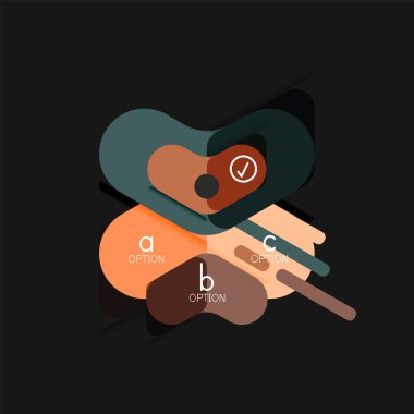 Düz tasarım geometrik infographics, ok şekli vektör etiket veya etiket, Fiyat etiketleri, promosyon rozet, simgesi tasarım, kağıt tarzı düzeni verileri grafik görselleştirme adım adım süreci için için teklif