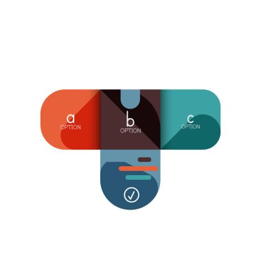 Infographics seçeneği ve adım adım içinde yuvarlak kareler, grafik, grafik, diyagram seçenekleri, parçalar, süreçleri ile unsuru