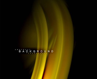 Neon parlayan dalga, sihirli enerji ve ışık arka plan. Vektör duvar kağıdı şablonu