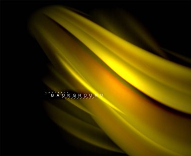 Neon parlayan dalga, sihirli enerji ve ışık arka plan. Vektör duvar kağıdı şablonu