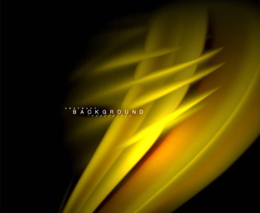 Neon parlayan dalga, sihirli enerji ve ışık arka plan. Vektör duvar kağıdı şablonu