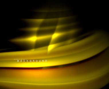 Neon parlayan dalga, sihirli enerji ve ışık arka plan. Vektör duvar kağıdı şablonu