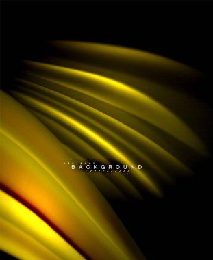 Neon parlayan dalga, sihirli enerji ve ışık arka plan. Vektör duvar kağıdı şablonu