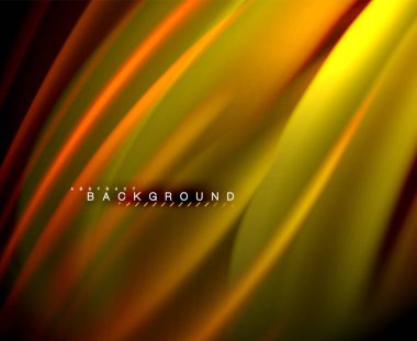 Neon parlayan dalga, sihirli enerji ve ışık arka plan. Vektör duvar kağıdı şablonu